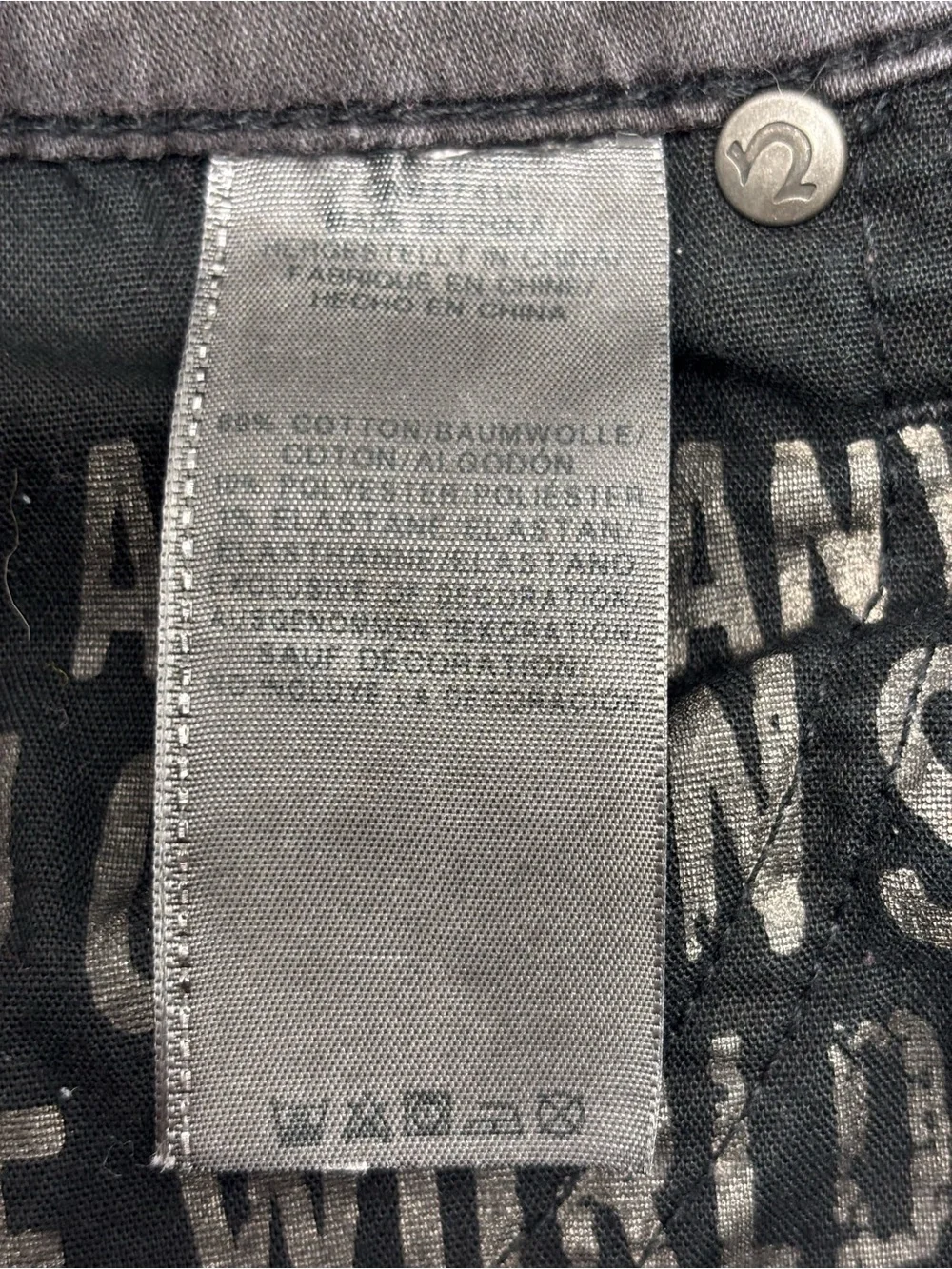 True Religion Biker Jeans Mens Size 32 Charcoal Black Rocco Moto Relaxed Skinny